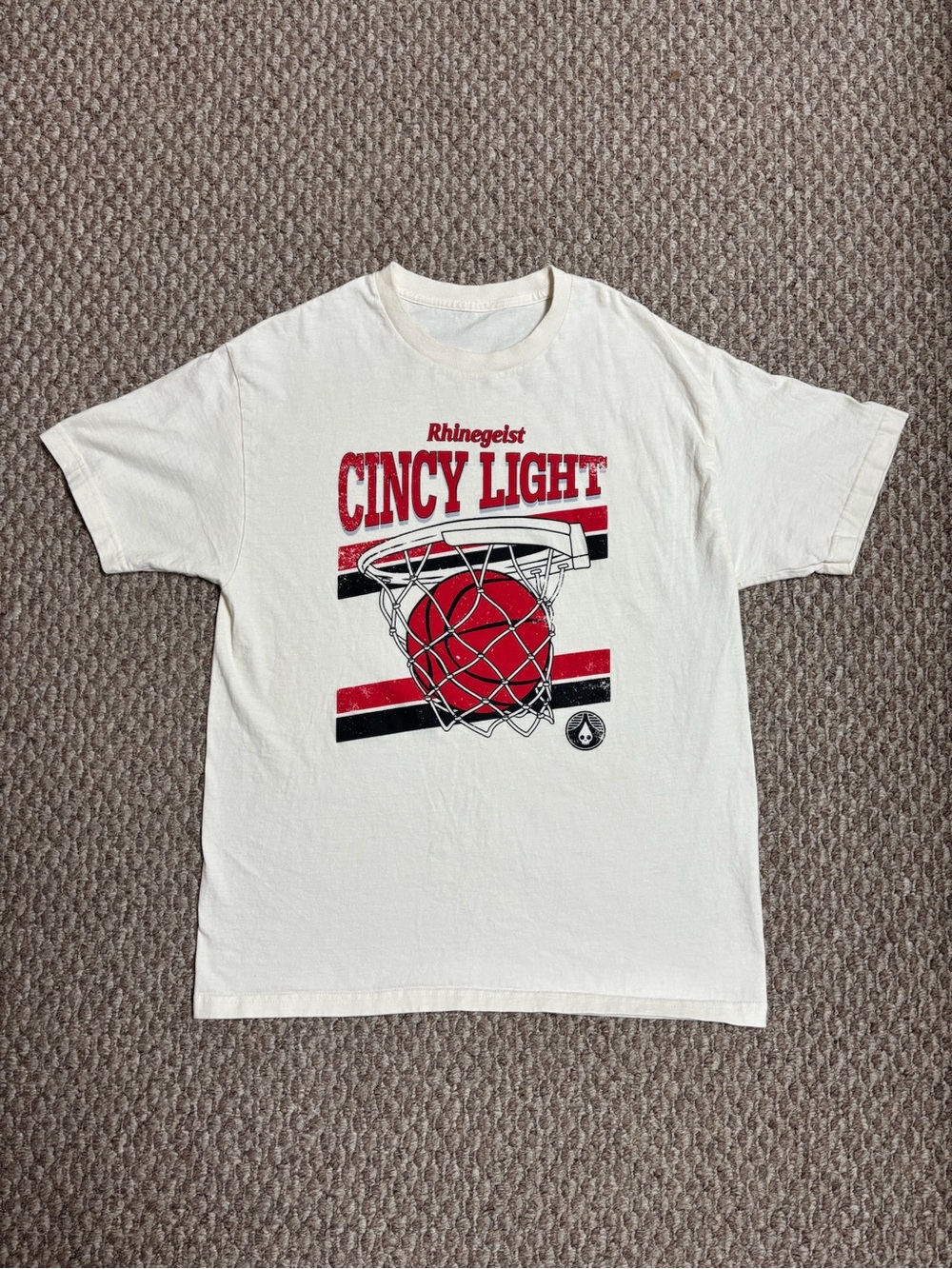 Cincy Light Rhinegeist Brewery Men’s Casual Cincinnati Basketball Graphic Shirt